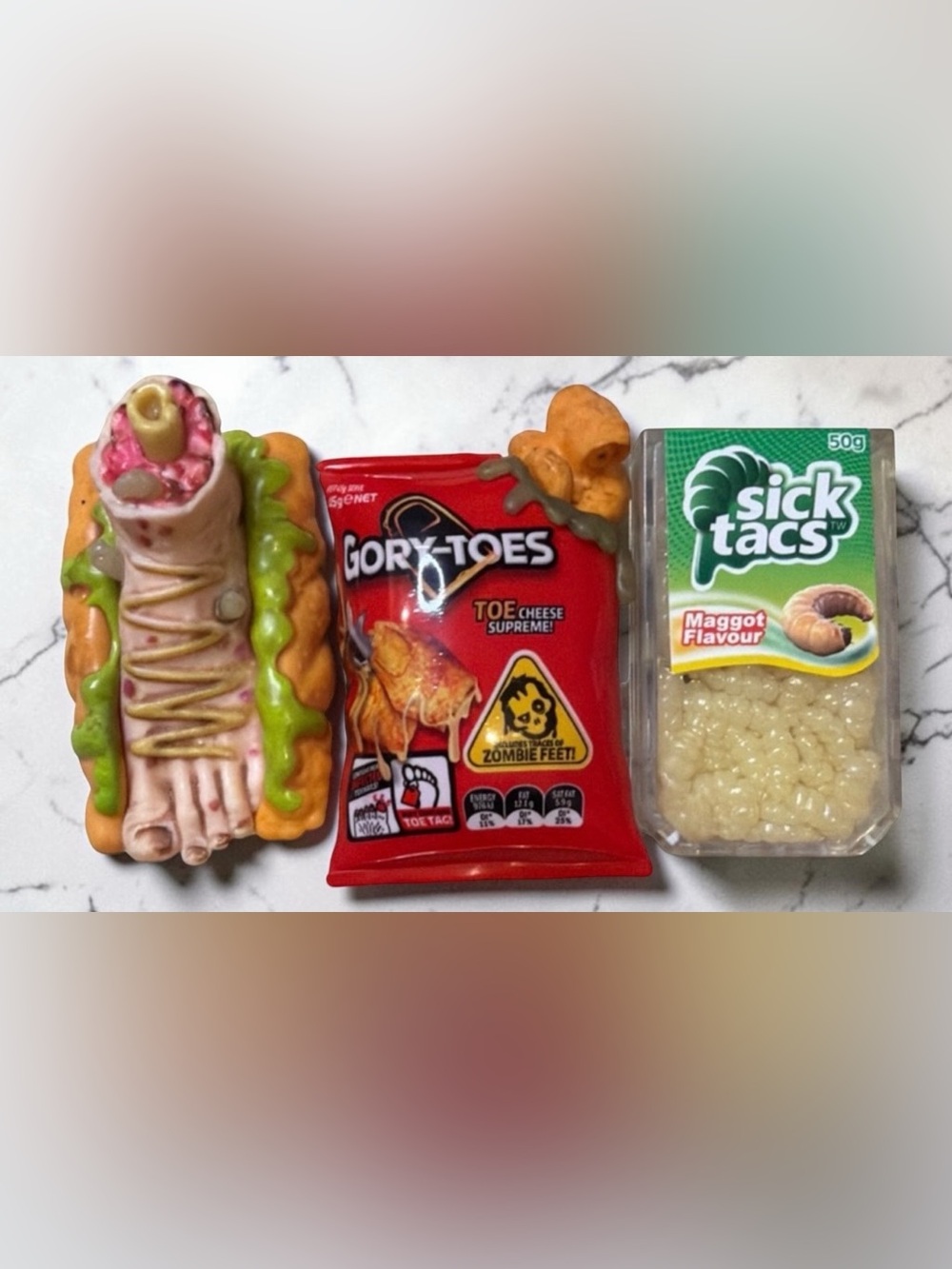 ZURU Mini Brands | Gross Food Bundle | Gory Toes Sick Tacs | Novelty Collectible